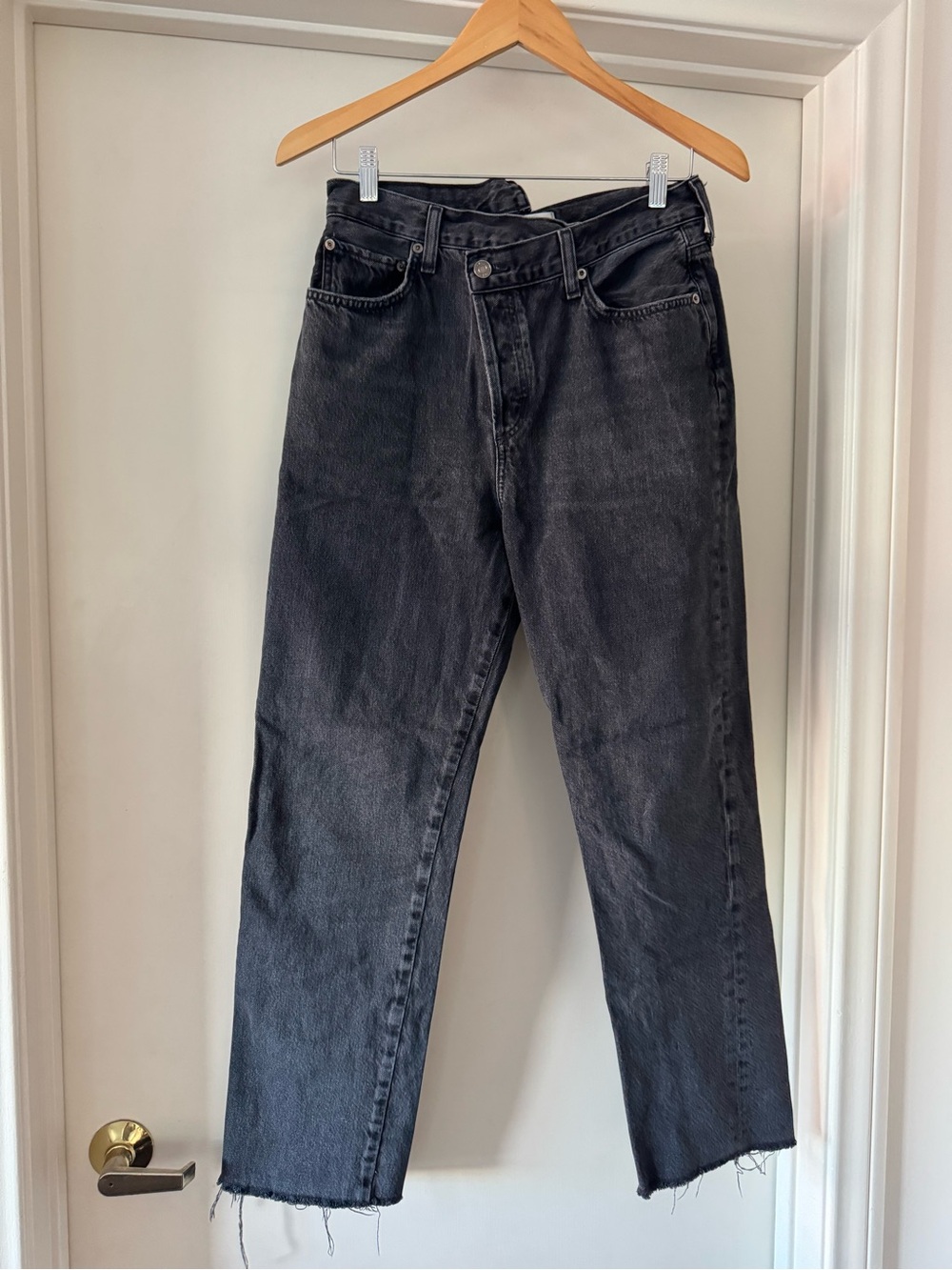 Agolde Classic Women’s Black Straight-Leg Jeans